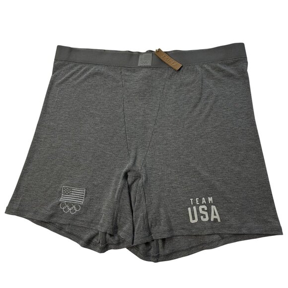 SKIMS Soft Lounge Tank Top + Boxer Short Set Team USA Heather Gray 4X - Picture 6 of 12